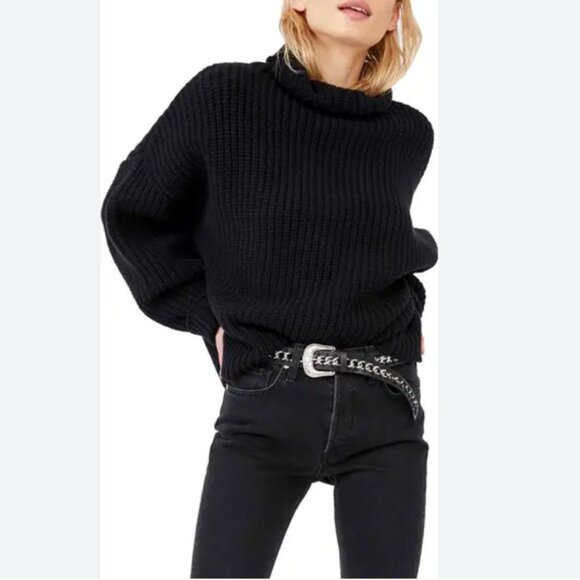 Free People Swim Too Deep Turtleneck Sweater - XS - Picture 1 of 3